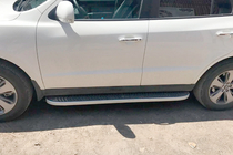 Hyundai Santa Fe 2 2006-2012 Side Steps Tayga Grey (2 pcs, Aluminum) photo 2