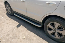 Hyundai Santa Fe 2 2006-2012 Side Steps Tayga Grey (2 pcs, Aluminum) photo 6