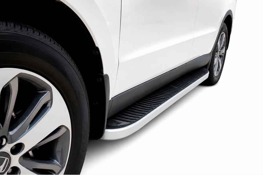 Hyundai Santa Fe 2 2006-2012 Side Steps Tayga Grey (2 pcs, Aluminum) Image