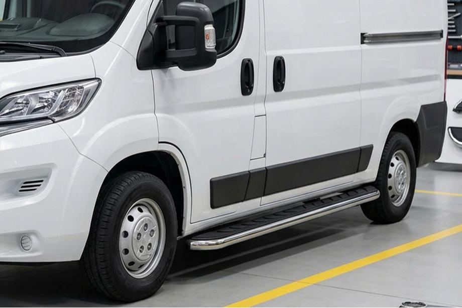 Citroen Jumper 2007-2025 Side Steps Maydos V1 (2 pcs, Aluminum & Stainless Steel) Image
