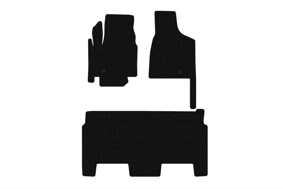 Dodge Grand Caravan V 2008-2020 Rubber Mats Carsuit (2008-2020, 2 Rows, 8-Seater/SXT Trim, Black) Photo 1