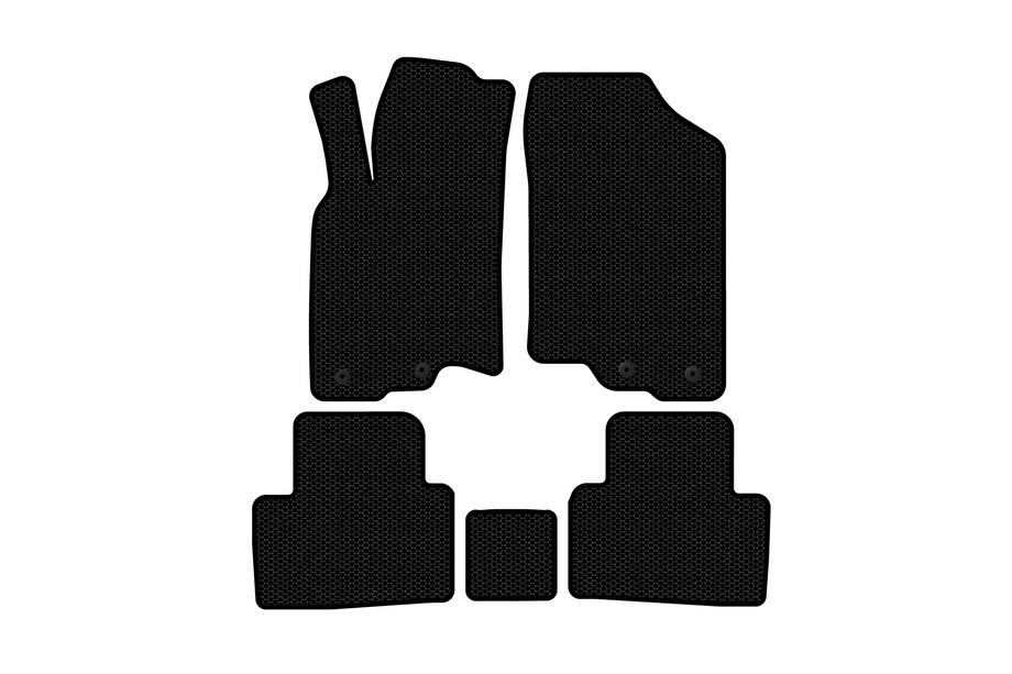 Honda Insight II 2009-2014 Rubber Floor Mats Carsuit (HB, Hybrid, Black) Image