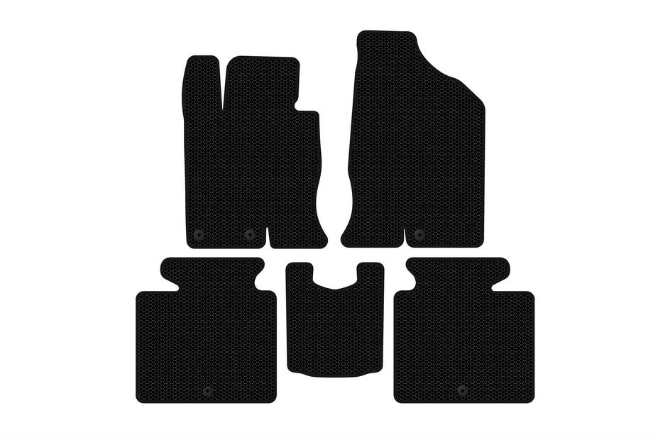 Hyundai Grandeur 2011-2017 Rubber floor mats Carsuit (SD, Petrol, black) Image