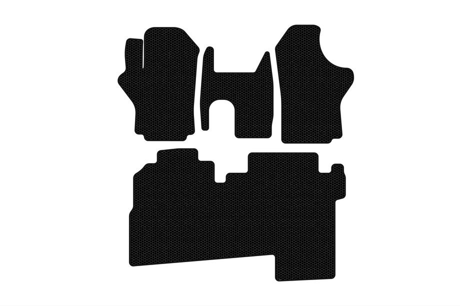 Hyundai H200, H1, Starex 1998-2007 Rubber floor mats Carsuit (2004-2007, 2 rows, 8-seater, black) Photo 1