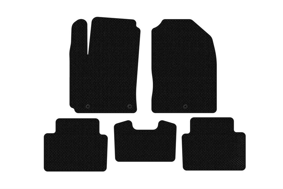 Hyundai Kona 2017-2023 Rubber Floor Mats Carsuit (2017-2020, Petrol, Black) Image