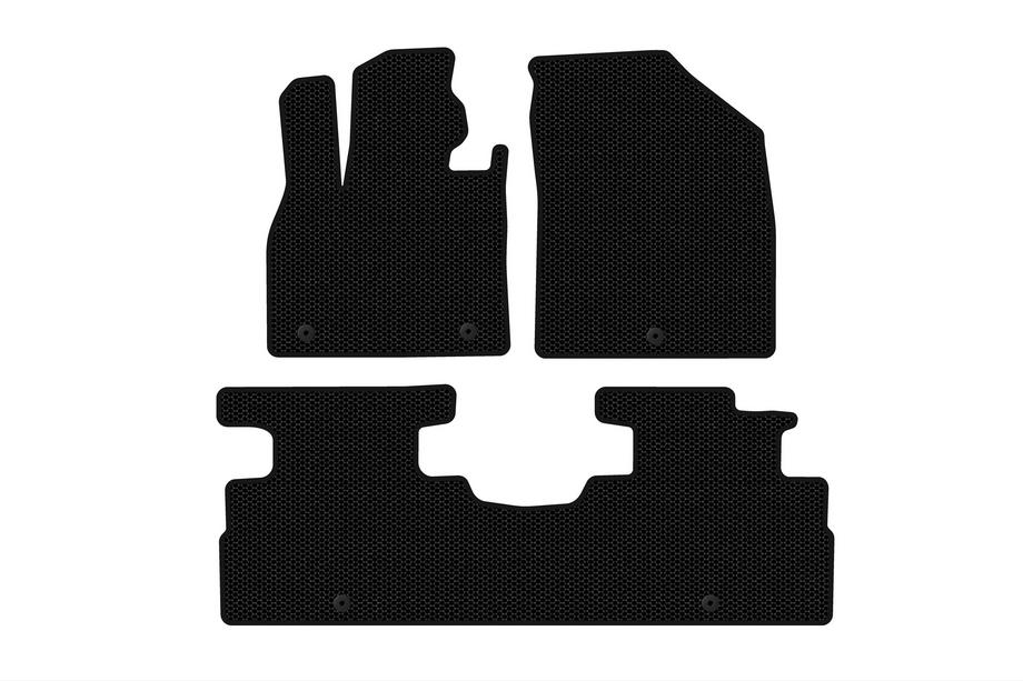 Hyundai Palisade 2018-2025 Rubber floor mats Carsuit (2 rows, 7-seater, black) Image