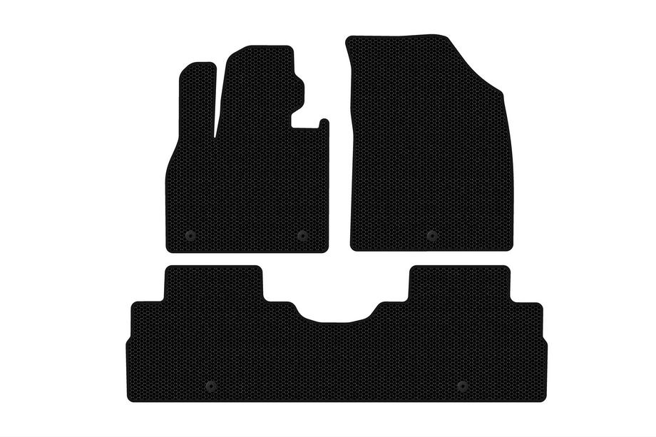 Hyundai Palisade 2018-2025 Rubber floor mats Carsuit (2 rows, 8-seater, black) Image