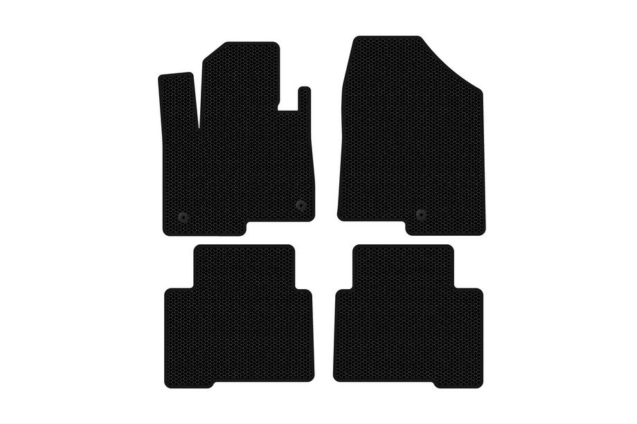 Hyundai Santa Fe 4 2018-2023 Rubber floor mats Carsuit (2 rows, for Grand, black) Photo 1