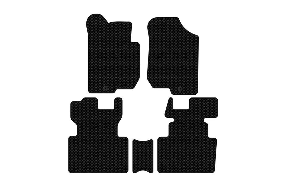 Kia Carens 1999-2012 Rubber floor mats Carsuit (2006-2012, 2 rows, 7-seater, black) Image