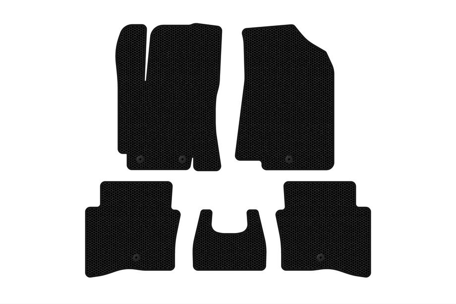 Kia Rio 2012-2017 Rubber Floor Mats Carsuit (SD, Black) Image