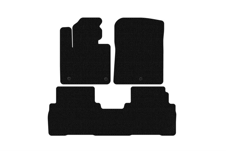 Kia Sorento III UM 2014-2020 Rubber floor mats Carsuit (7-seater, black) Image