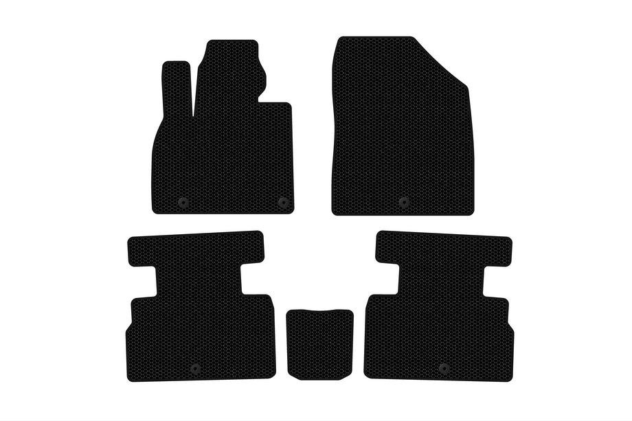 Kia Stonic 2017- Rubber floor mats Carsuit (2 rows, 7-seater, black) Image