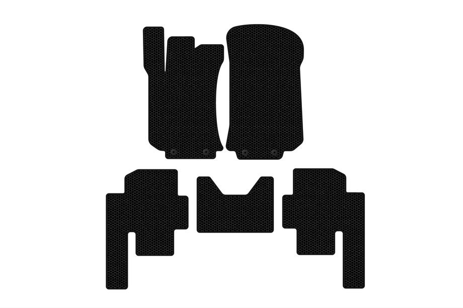 Mercedes R-class W251 2005-2017 Rubber floor mats Carsuit (2 rows, black) Image