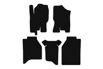 Nissan Navara 2006-2015 Carsuit Rubber Floor Mats (No Storage Boxes, Black) photo 1