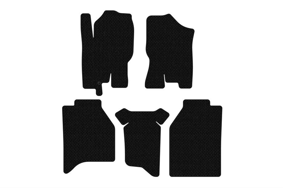 Nissan Navara 2006-2015 Carsuit Rubber Floor Mats (No Storage Boxes, Black) Image