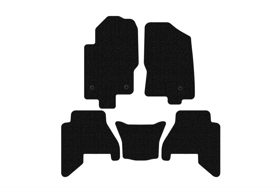 Nissan Pathfinder R51 2005-2014 Rubber Floor Mats Carsuit V2 (2 Rows, Black, 2010-2014) Image