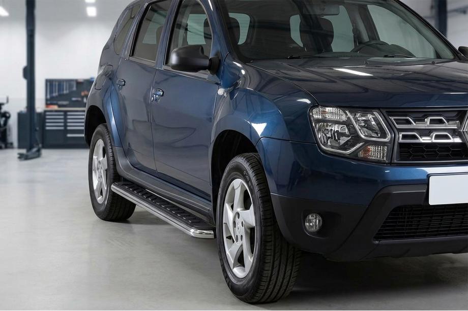 Dacia Duster 2008-2018 Side Steps Maydos V1 (2 pcs, Aluminum & Stainless Steel) Image
