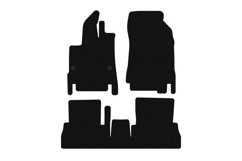 Peugeot Partner/Rifter 2019- Rubber Floor Mats Carsuit (7-Seater/Long Wheelbase, Black) Photo 1