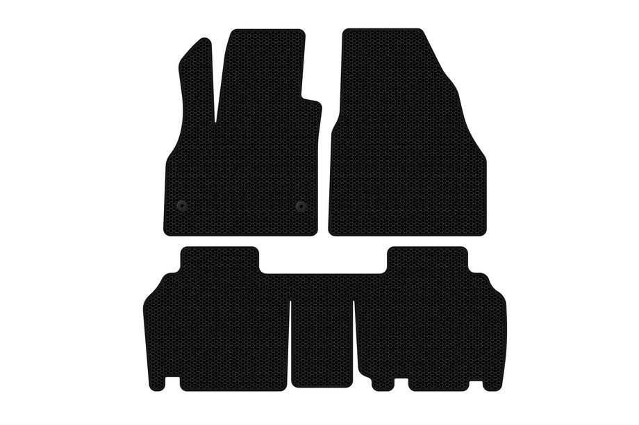 Renault Kangoo 2008–2020 Rubber floor mats Carsuit (2 rows, 5-door/7-seater, black) Image