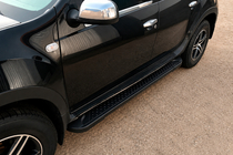 Renault Duster 2008–2017 Side Steps Allmond Black (2 pcs, Aluminum) photo 1