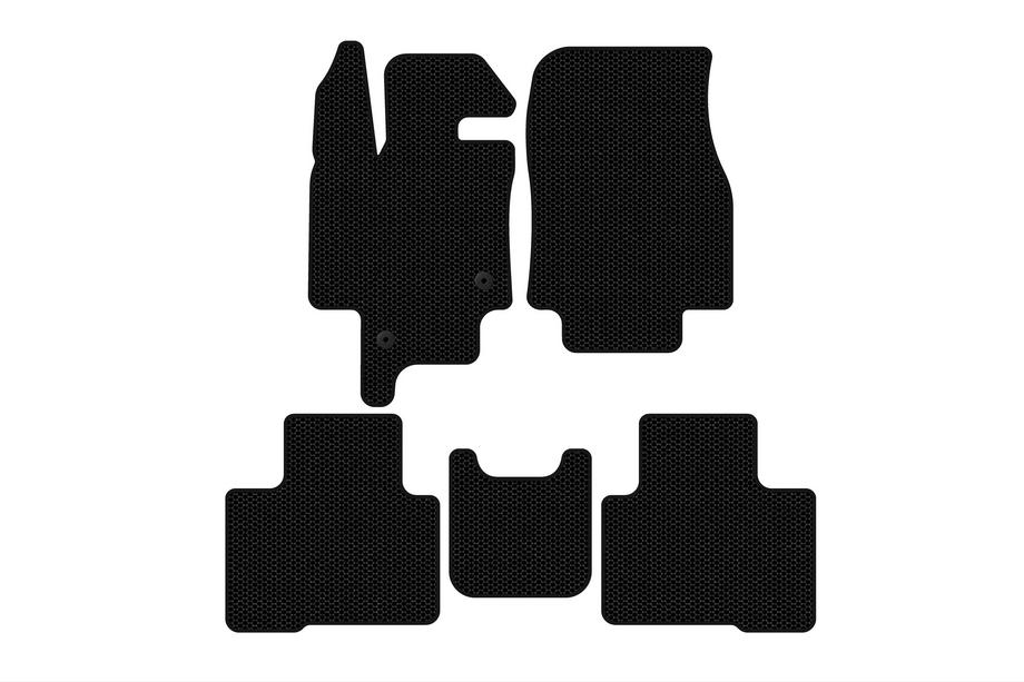Toyota Highlander 2019- Rubber floor mats Carsuit (2 rows, 7-seater, black) Image