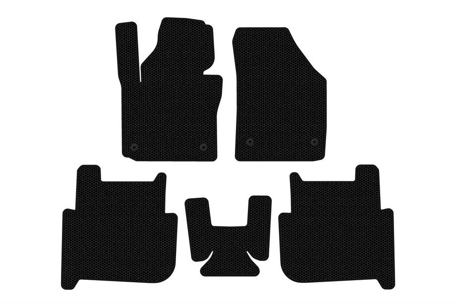 Volkswagen Touran 2003-2010 Rubber floor mats Carsuit (2 rows, 2006-2010, 7-seater, black) Photo 1