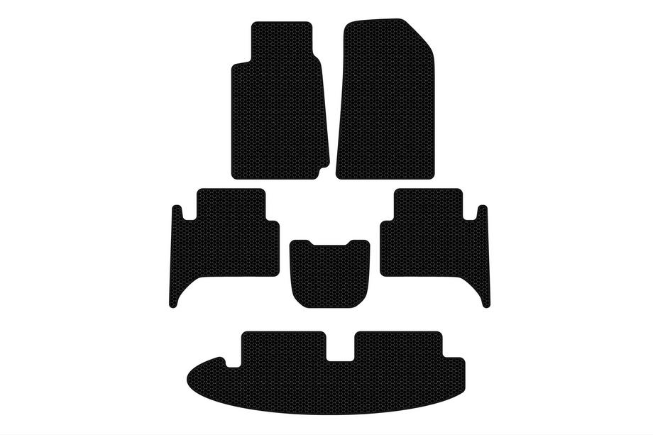 Chevrolet Trailblazer 2012-2019 Rubber floor mats Carsuit (3 rows, black) Image