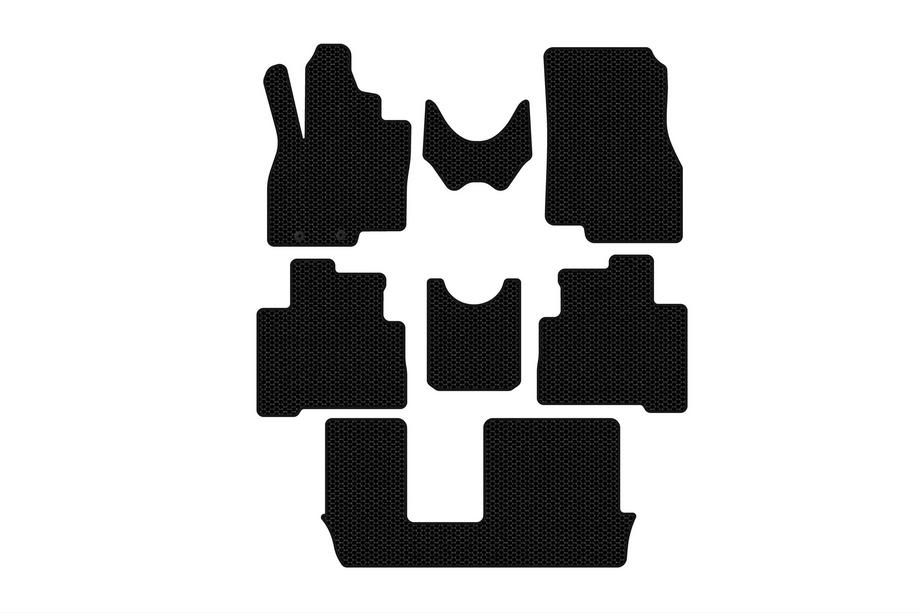 Mitsubishi Grandis 2003-2011 Rubber floor mats Carsuit (3 rows, black) Photo 1