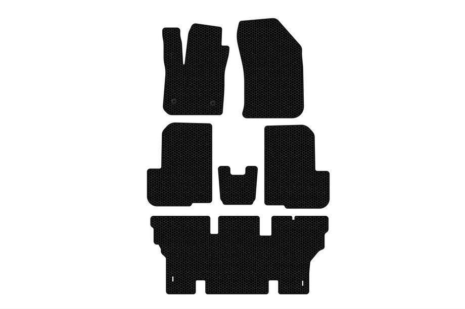 Dacia Lodgy 2012-2022 Rubber Floor Mats Carsuit (3 Rows, 7-Seater, Black) Image