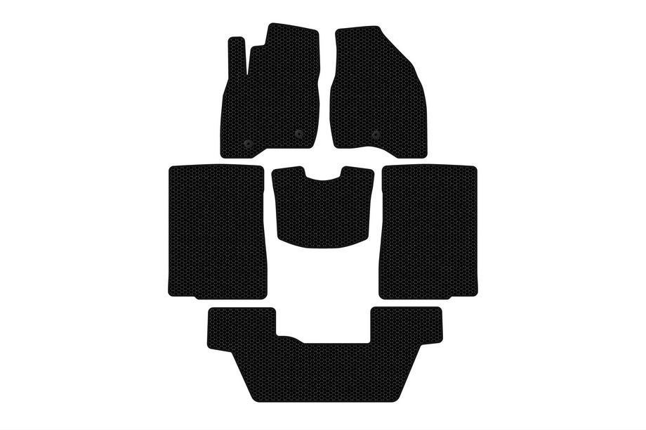 Ford Explorer 2011-2019 Rubber floor mats Carsuit (2015-2017, 3 rows, 7-seater, black) Image
