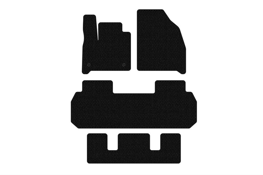Chevrolet Traverse 2017- Rubber floor mats Carsuit (3 rows, black) Photo 1