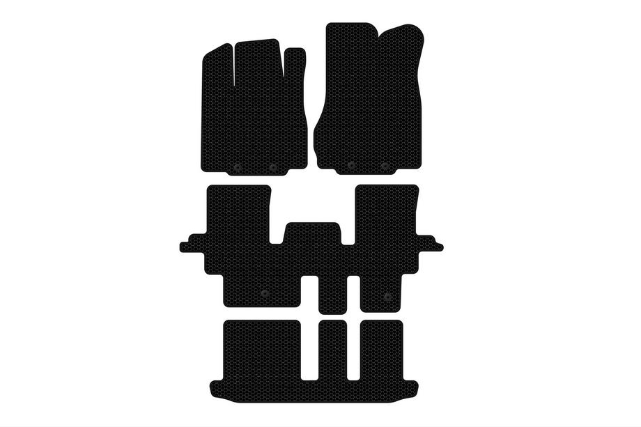 Infiniti QX60 2016-2021 Rubber floor mats Carsuit (3 rows, black) Image