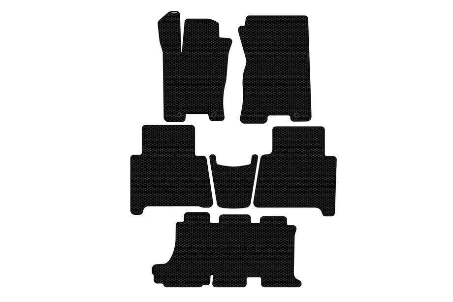 Kia Mohave 2008-2016 Rubber floor mats Carsuit (3 rows, black) Image