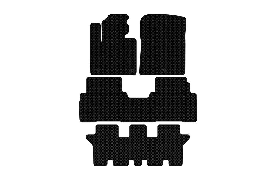 Kia Sorento III UM 2014-2020 Rubber Floor Mats Carsuit (3 Rows, 7-Seater, Black) Image
