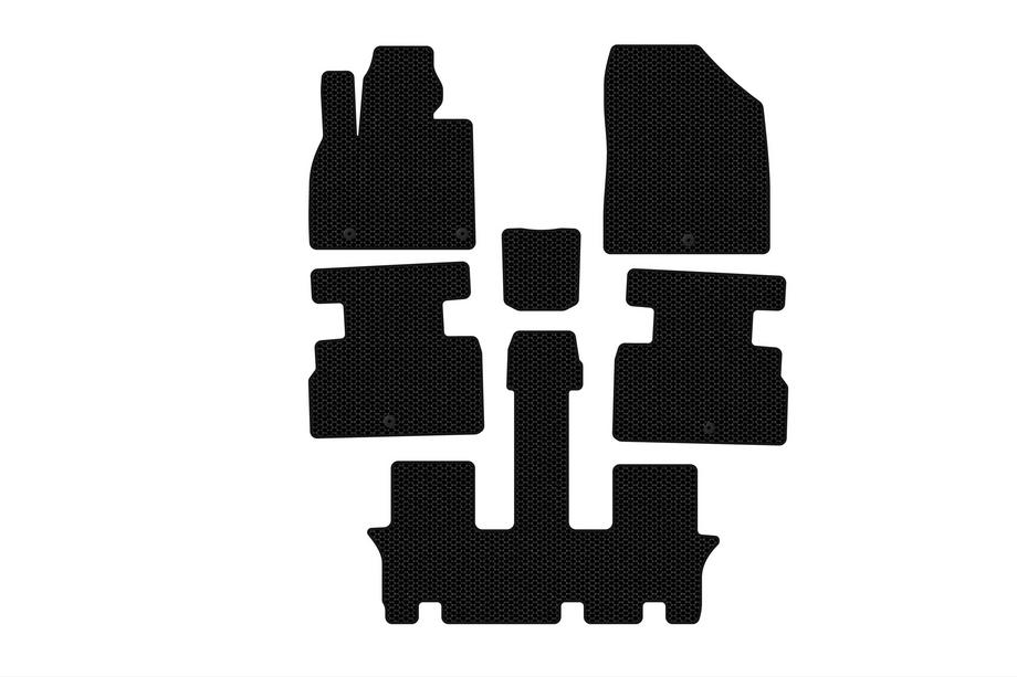 Kia Stonic 2017- Rubber Floor Mats Carsuit (3 Rows, 7-Seater, Black) Image