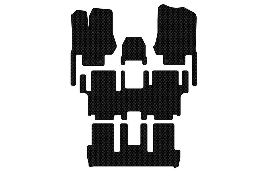 Nissan Quest 2011-2017 Rubber Floor Mats Carsuit (3 Rows, 7-Seater, Black) Image