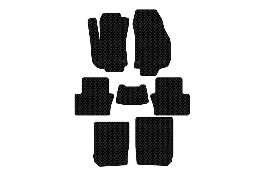 Opel Zafira B 2005–2011 Rubber floor mats Carsuit (3 rows, black) Photo 1