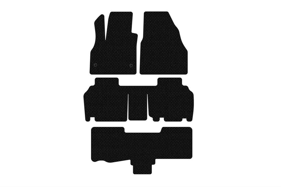 Renault Kangoo 2008–2020 Rubber floor mats Carsuit (3 rows, 5-door/7-seater, black) Image