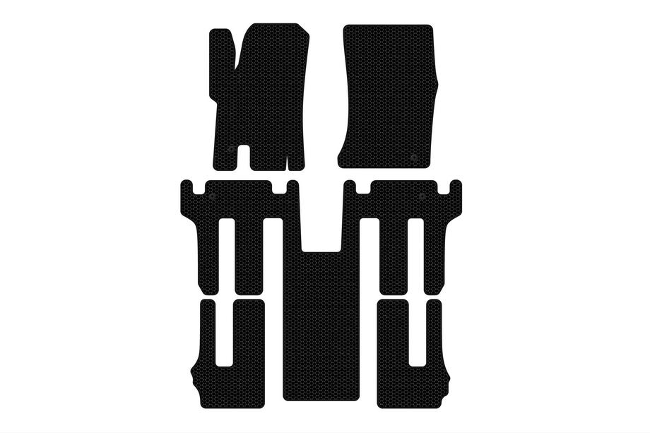 Ssang Yong Rodius Rubber floor mats Carsuit 2004-2008 (3 rows, black) Image