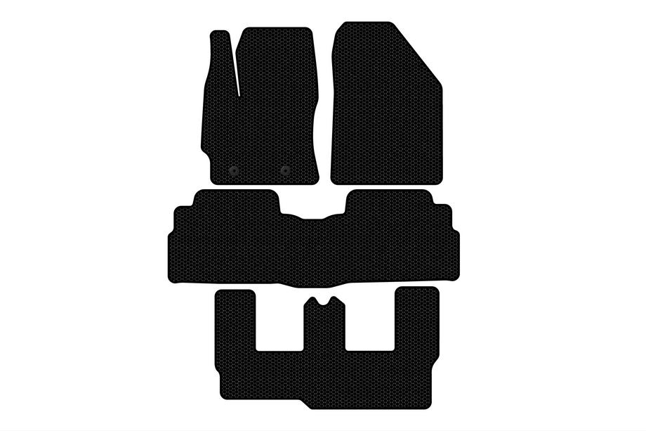 Toyota Verso 2009–2018 Rubber Floor Mats Carsuit (3 Rows, 7-Seater, Black) Image