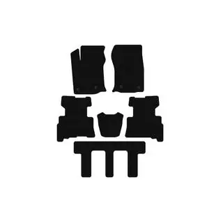Rubber floor mats Carsuit (3 rows, 2014-2024, 7-seater, black) photo 1