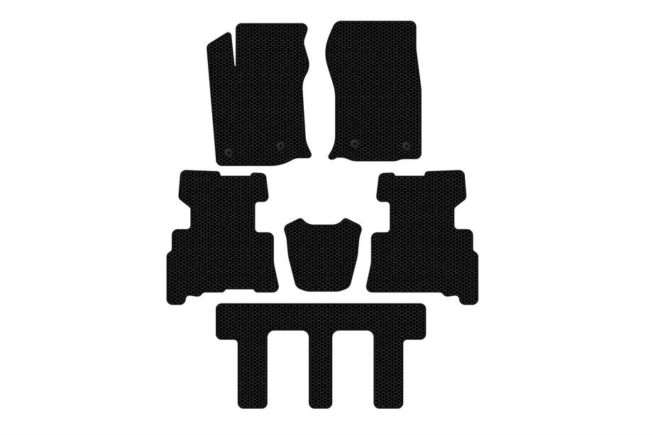 Toyota 4Runner 2009-2024 Rubber floor mats Carsuit (3 rows, 2014-2024, 7-seater, black) Image