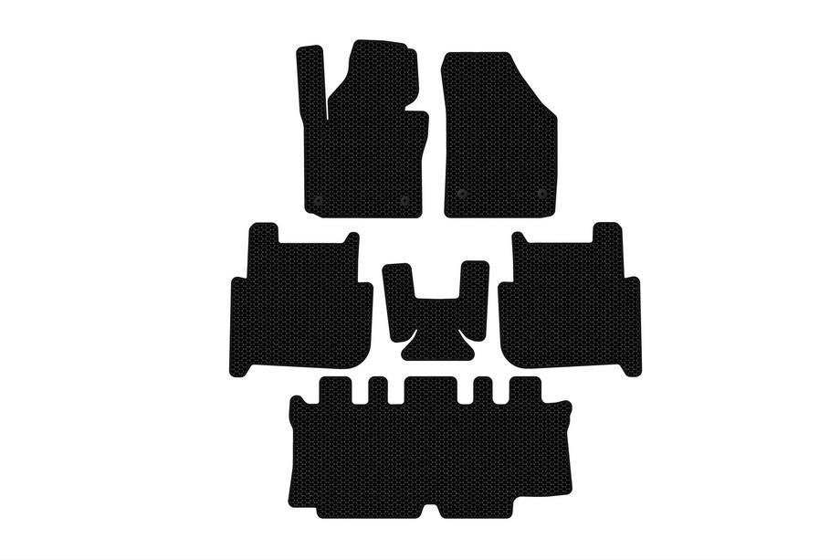 Volkswagen Touran 2003-2010 Rubber floor mats Carsuit (3 rows, 2006-2010, 7-seater, black) Image