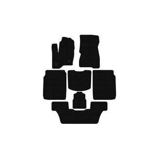Rubber Floor Mats Carsuit (3 Rows, 2013-2019, Black) Ford Flex 2009-2019 photo 1