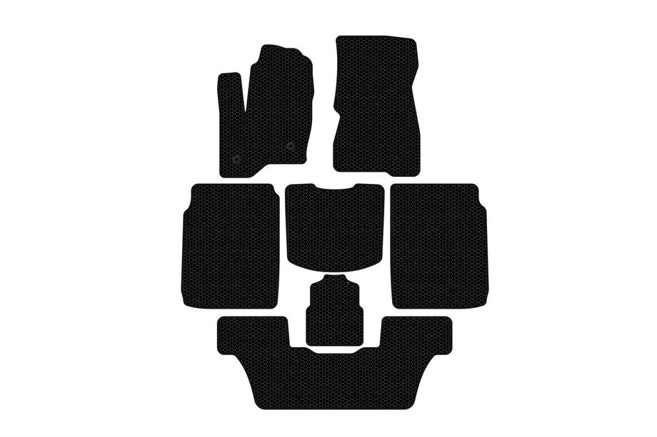 Ford Flex 2009-2019 Rubber Floor Mats Carsuit (3 Rows, 2013-2019, Black) Photo 1