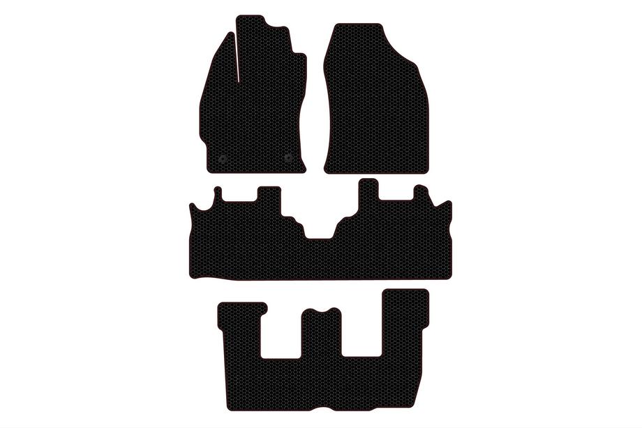 Toyota Prius Rubber floor mats Carsuit (3 rows, black) Image