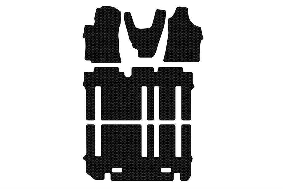 Hyundai H300, H1, Starex 2008-2020 Rubber floor mats Carsuit (full interior, black) Photo 1