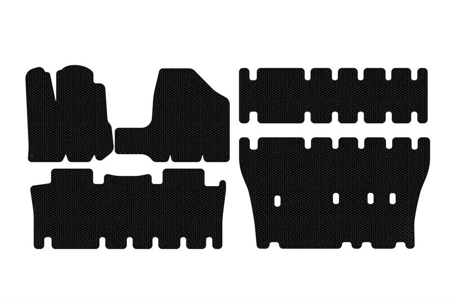 Toyota Sienna 2003-2009 Rubber floor mats Carsuit (3 rows, black) Image