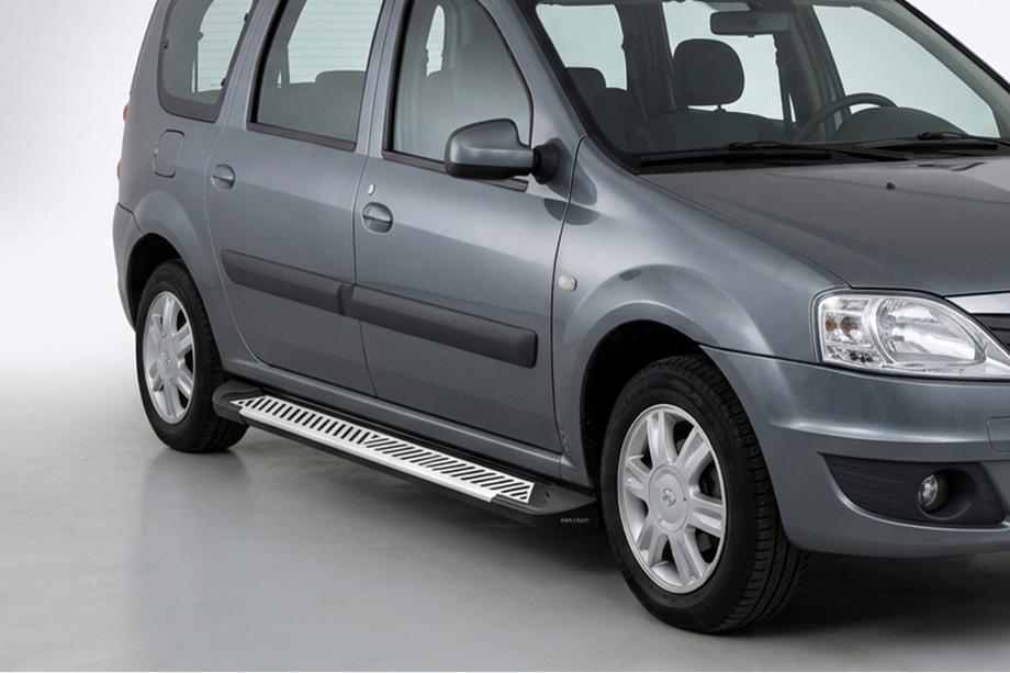 Dacia Logan MCV 2004-2014 Side Steps Line (2 pcs, Aluminum) Image