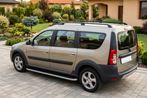 Dacia Logan MCV 2004-2014 Side Steps Tayga (2 pcs, Aluminum) photo 3